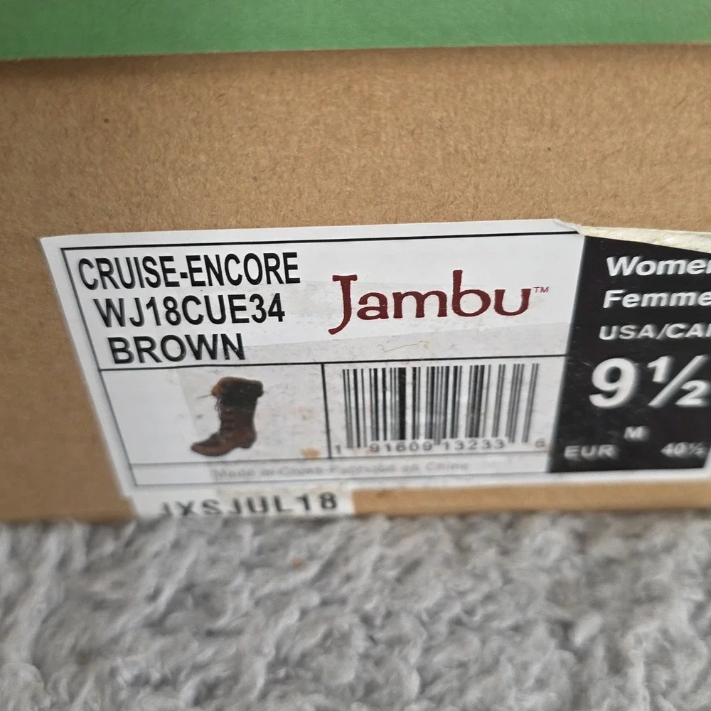Jambu Cruise Encore Leather Suede Lace Up Wedge Snow Boots Women's‎ 9.5 NEW